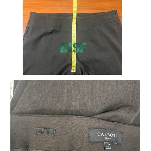 TALBOTS DRESS PANTS SIZE 2P PETITE BROWN - Picture 11 of 13